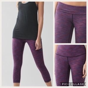 Lulu diamond jacquard navel blue magenta WU crops